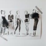 Zdjęcie próbek czarnych ubrań.